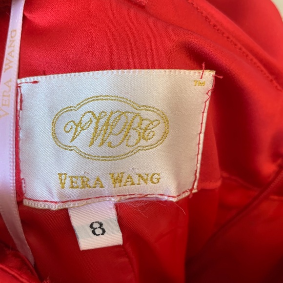 VERA WANG A-LINE RED DRESS SIZE 8 - Picture 3 of 8